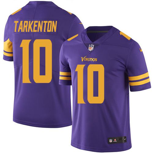 Men Minnesota Vikings #10 Fran Tarkenton Nike Purple Rush Limited NFL Jersey